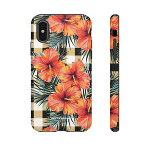 Phone Case - Hibiscus Plaid