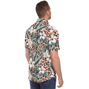 Aloha Shirt - Pink Hibiscus Panther