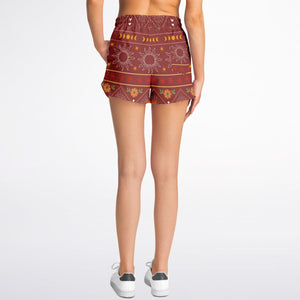 Mandala Flowers And Fire  Athletic Loose Shorts - AOP
