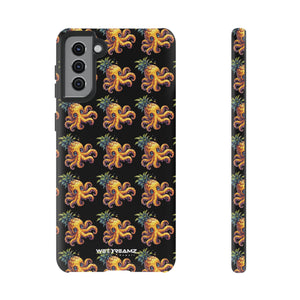 Phone Case - Pineapple Octopus Pattern - Black Ground