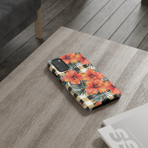 Phone Case - Hibiscus Plaid