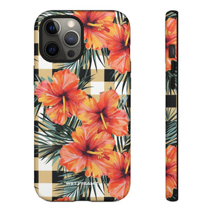 Phone Case - Hibiscus Plaid