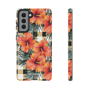 Phone Case - Hibiscus Plaid