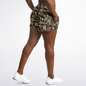 Tropical Flowers Pattern Athletic Loose Shorts - AOP