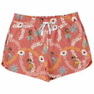 African Female Flowers Design  Athletic Loose Shorts - AOP