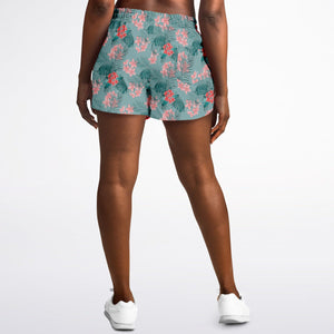 Pink Plumeria Loose Shorts