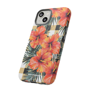 Phone Case - Hibiscus Plaid