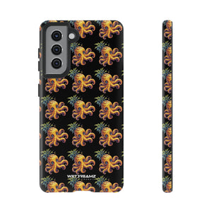 Phone Case - Pineapple Octopus Pattern - Black Ground