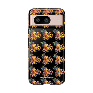 Phone Case - Pineapple Octopus Pattern - Black Ground