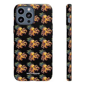 Phone Case - Pineapple Octopus Pattern - Black Ground