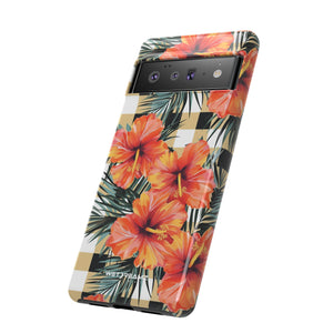 Phone Case - Hibiscus Plaid