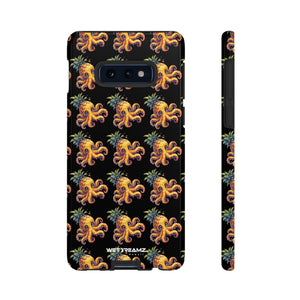 Phone Case - Pineapple Octopus Pattern - Black Ground