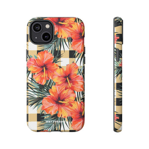 Phone Case - Hibiscus Plaid