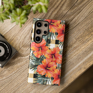 Phone Case - Hibiscus Plaid