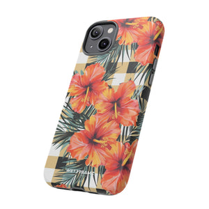 Phone Case - Hibiscus Plaid