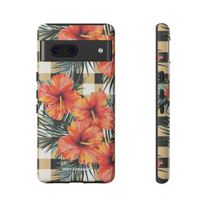 Phone Case - Hibiscus Plaid