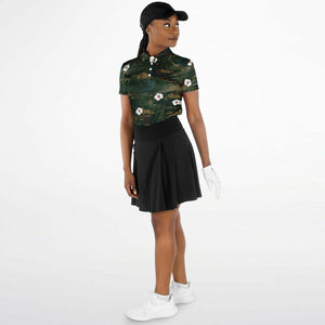 Vintage Green Polo Shirt - AOP
