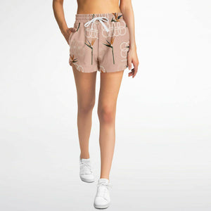 paradise flowers Athletic Loose Shorts - AOP
