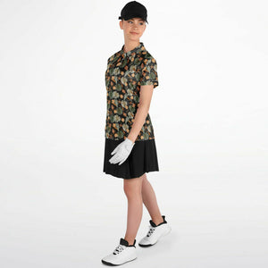 Tropical Flowers Pattern Polo Shirt - AOP