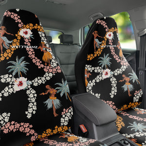 Hula Dancer Car Seat Cover - Black