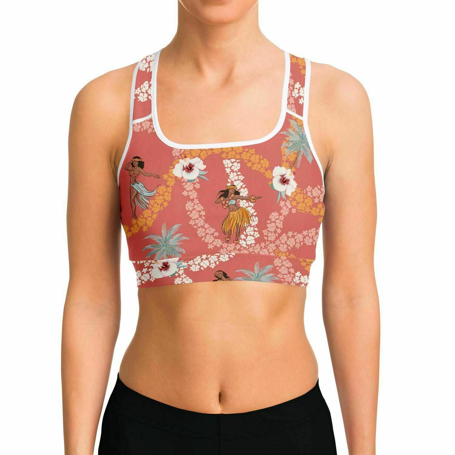 Holo Holo Sports Bra - Hula Dancer (Pink)