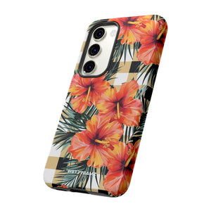 Phone Case - Hibiscus Plaid