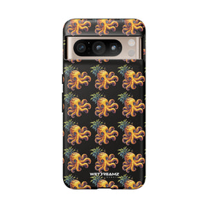 Phone Case - Pineapple Octopus Pattern - Black Ground