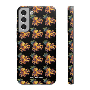 Phone Case - Pineapple Octopus Pattern - Black Ground