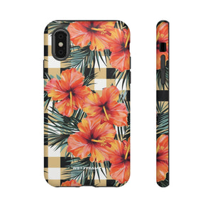 Phone Case - Hibiscus Plaid