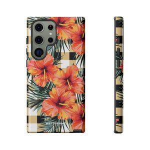 Phone Case - Hibiscus Plaid