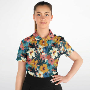 Women's Golf Polo - Abstract Floral