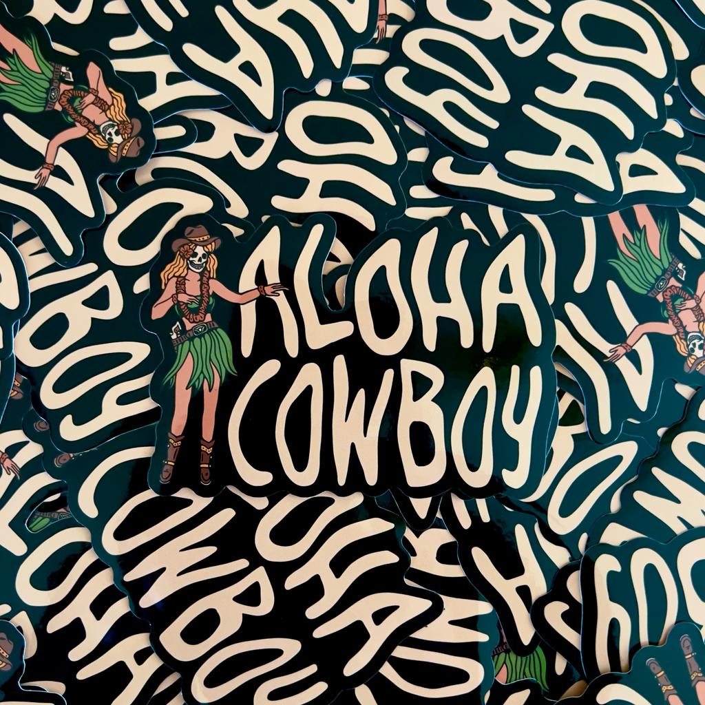 Aloha Cowboy Sticker