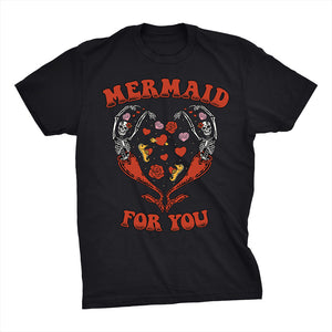 Unisex Mermaid For You Tee - Red Print