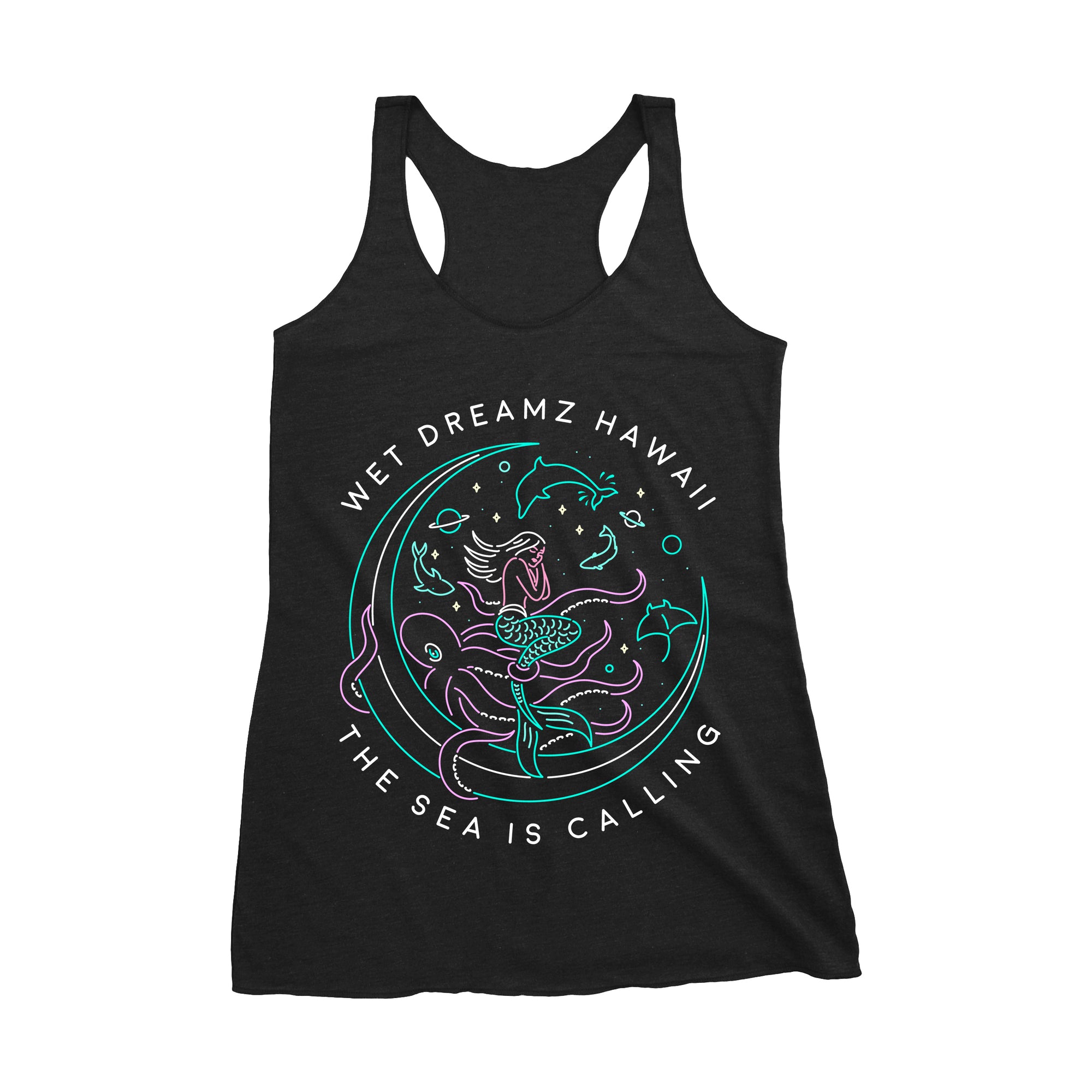 "Neon Dreamz Mermaid" Racerback Tank