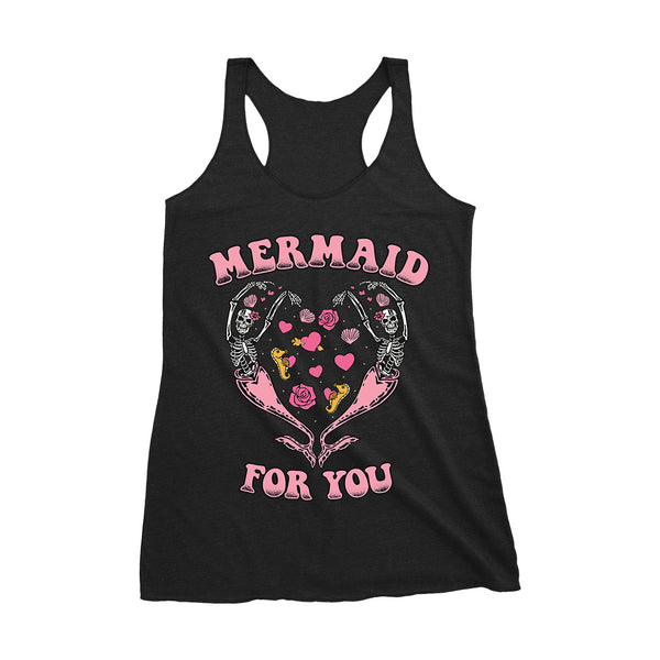 Women's Mermaid For You Racerback Tank - Pink Print