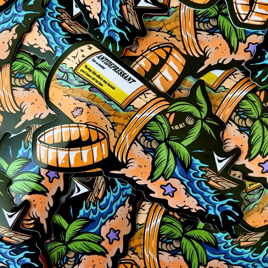 "Tropical Depression" Sticker