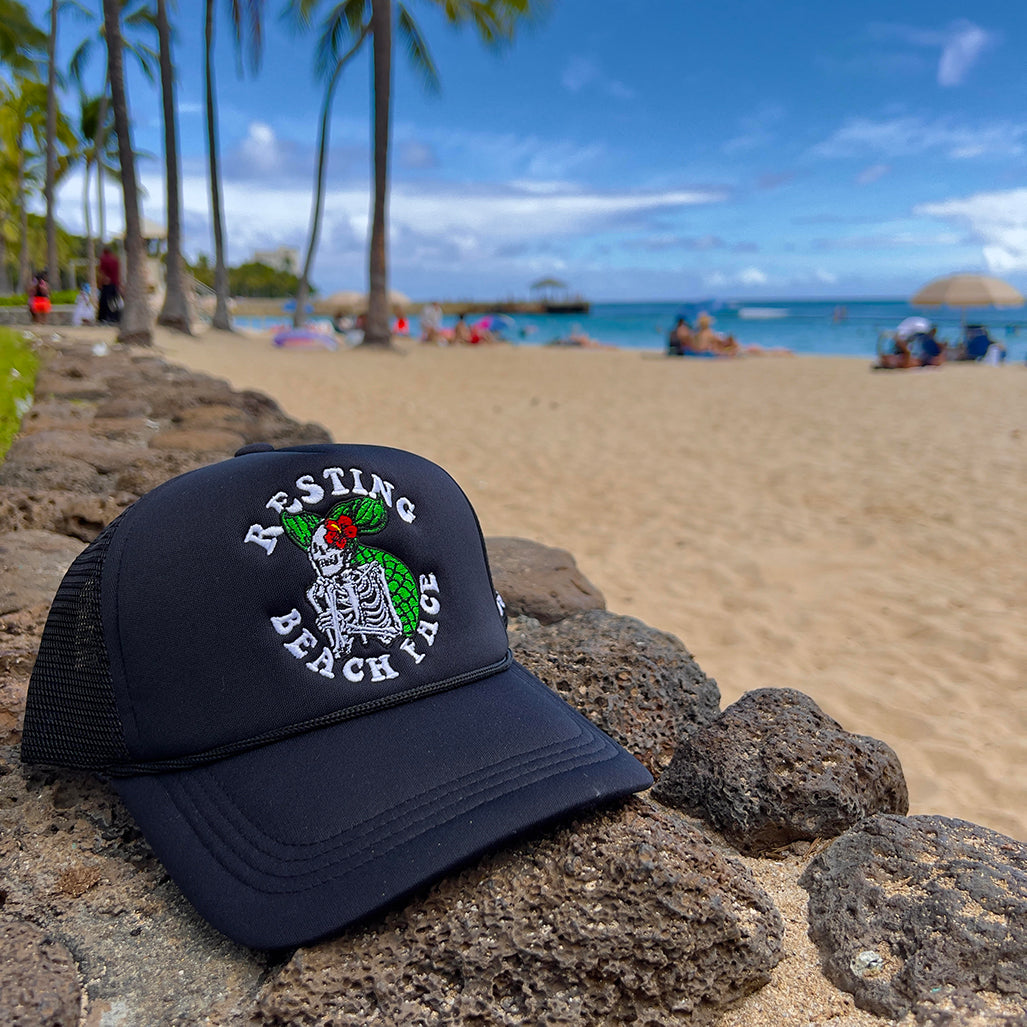 Resting Beach Face Trucker Hat