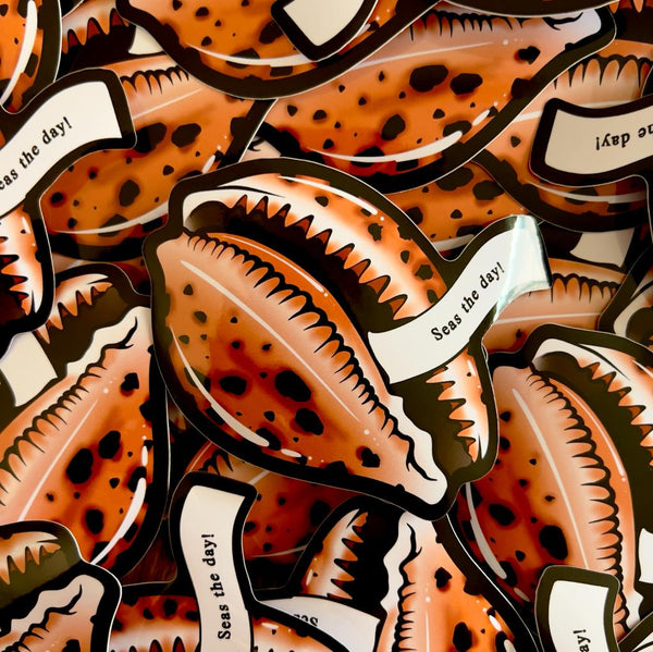 Fortune Cowrie - Seas The Day Sticker