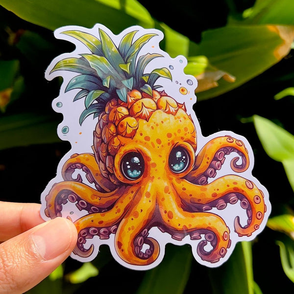 Pineapple Octopus Sticker