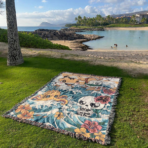 Always Salty Beach Club Woven Blanket