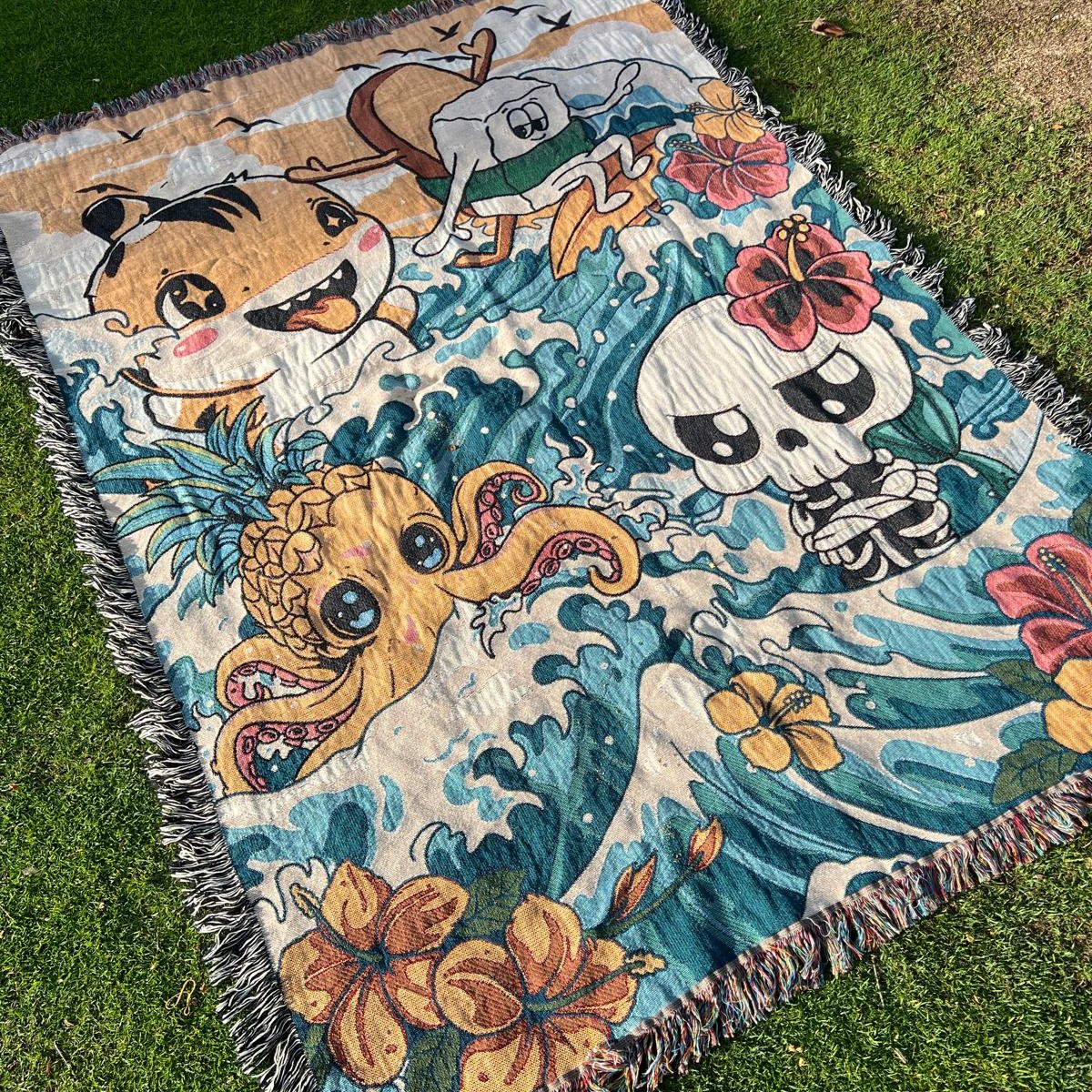 Always Salty Beach Club Woven Blanket