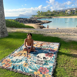 Always Salty Beach Club Woven Blanket