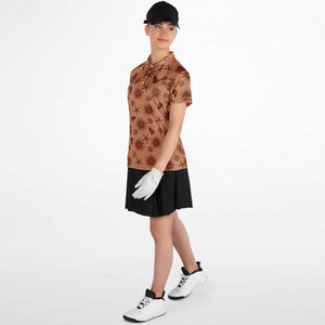 Brown Sun Polo Shirt - AOP