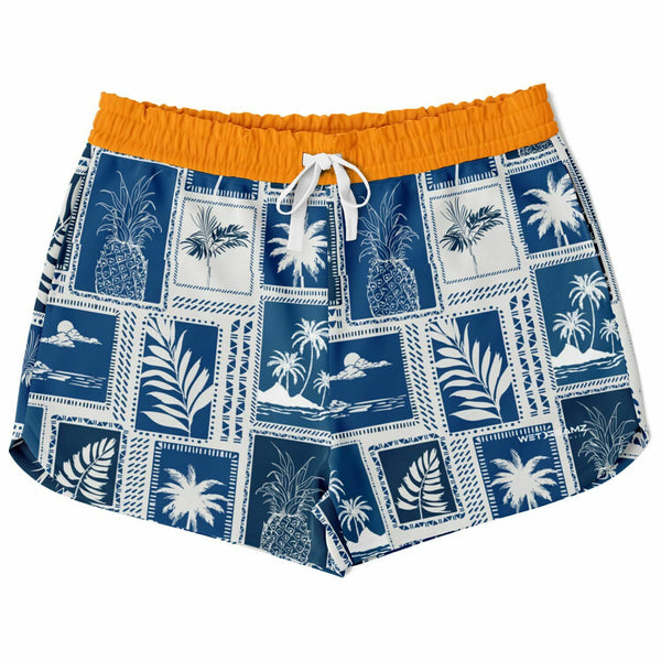 Holo Holo Shorts - Pineapple Breeze (Blue/Orange)