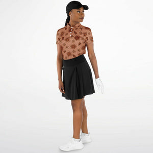 Brown Sun Polo Shirt - AOP