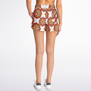 Fire Pattern Design Athletic Loose Shorts - AOP