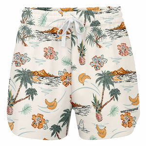 beautiful seamless island pattern Athletic Loose Shorts - AOP