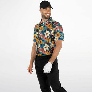Men's Golf Polo - Abstract Floral