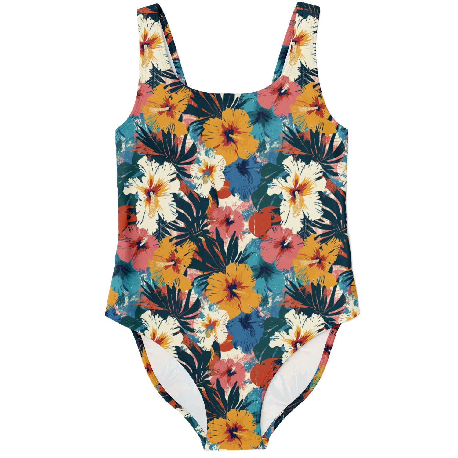 One-Piece Swimsuit - Abstract Floral