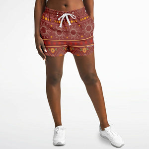 Mandala Flowers And Fire  Athletic Loose Shorts - AOP
